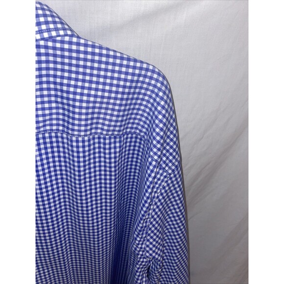 Untuckit Men’s Dress Shirt Size 3XL Blue Gingham Business Formal City - Picture 10 of 12